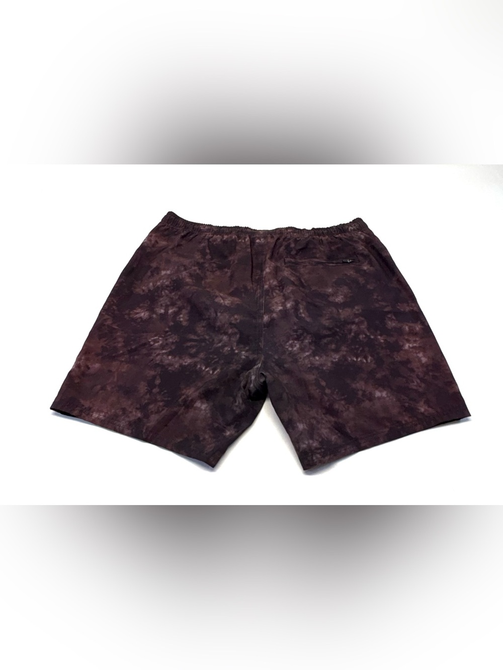 Burnside Men's Tie Dye Mesh-Lined Swim Trunks Volley Shorts Burgundy Black L
